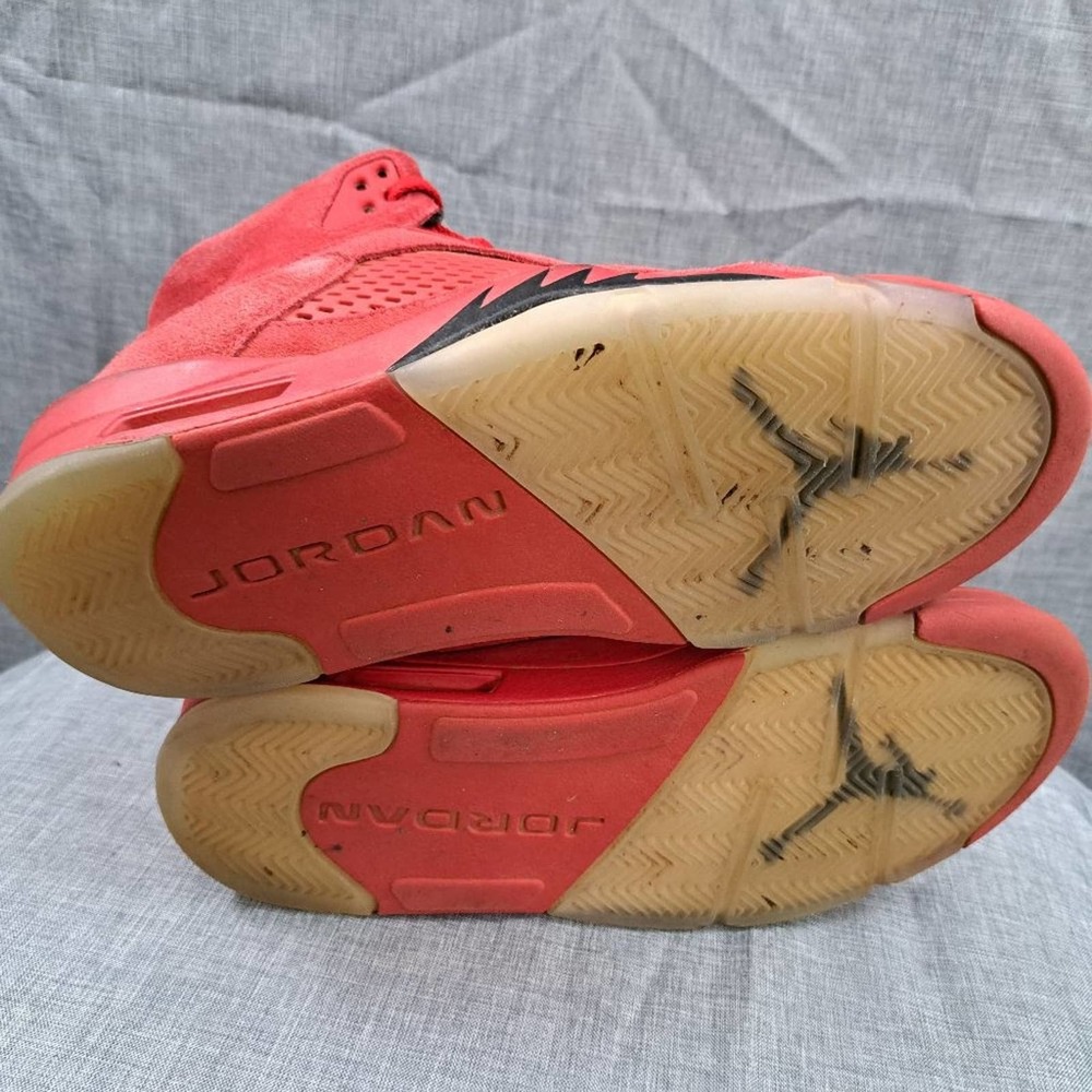 !Nike Air Jordan 5 Retro Red Suede 2017 Men's size 8 - Picture 6 of 16